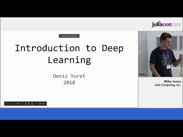 Machine Learning with Julia: Elegance, Speed and Ease | Innes & Yuret | JuliaCon 2018