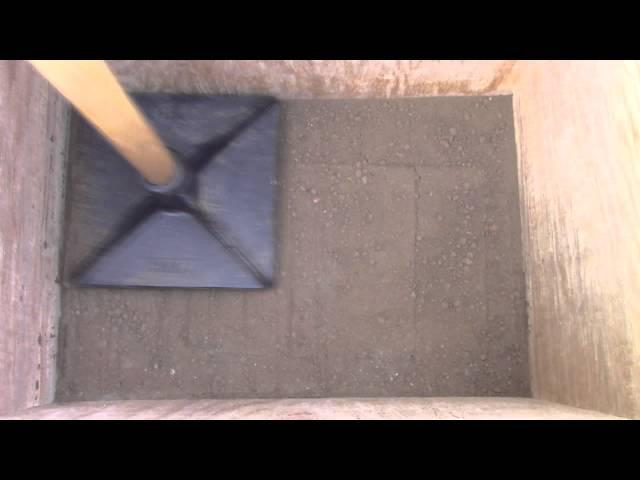 How to Make a Rammed Earth Test Block - 5% Cement