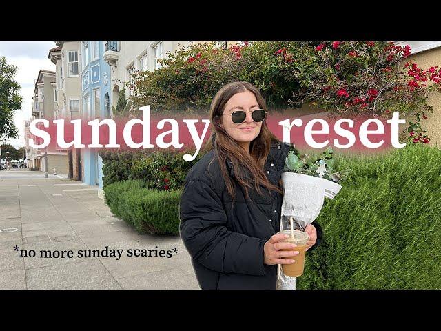 SUNDAY RESET ROUTINE 2022 | healthy banana oat pancake recipe, farmer's market, weekly planning