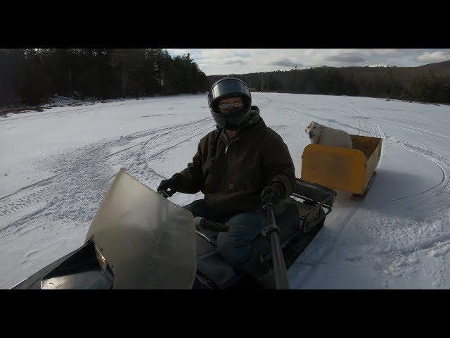 Snowmobile riding with Levi