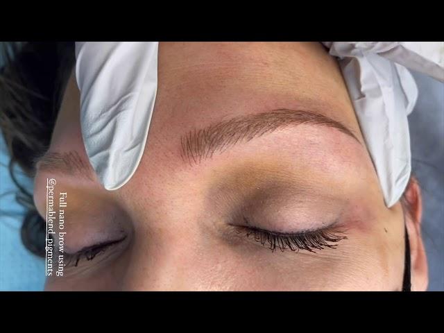 HOW TO DO NANO BROWS - Perfect Hair stroke Technique Machine Tutorial