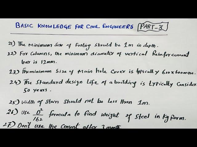 Basic Knowledge for Civil Engineers Part-3