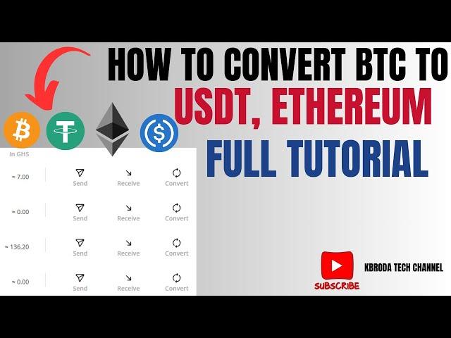 How To Convert (Exchange) BTC For USDT or Ethereum 2025 Tutorial