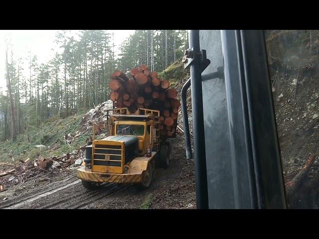 Loaded Off Highway Logging Truck. Sunshine Coast BC