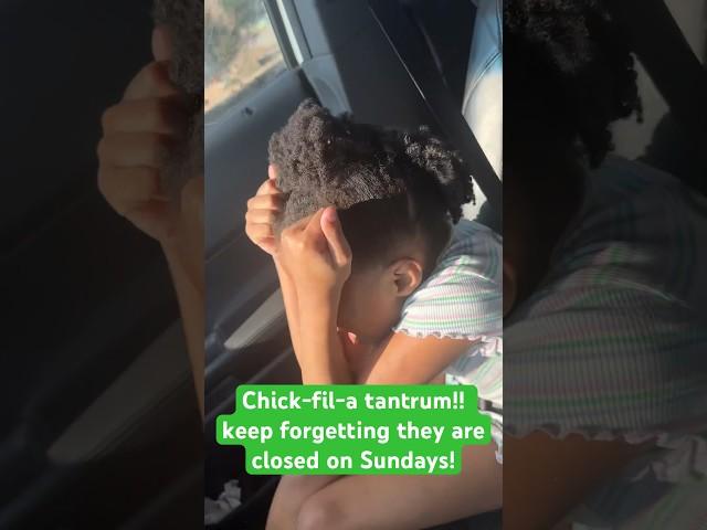 Chick-Fil-a closed on Sundays! #chickfila #chickfilamukbang #chicken #foodie #shorts #funny #tantrum