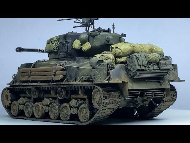 1/35 ProBuilt Fury M4A3E8 Sherman tank (Tamiya kit +upgraded the Legendary Production resin part)