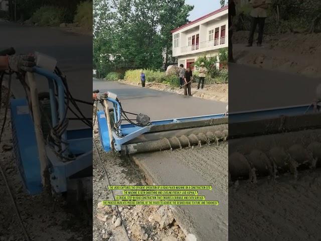 Road Paver in Operation: Paving the Way for Progress
