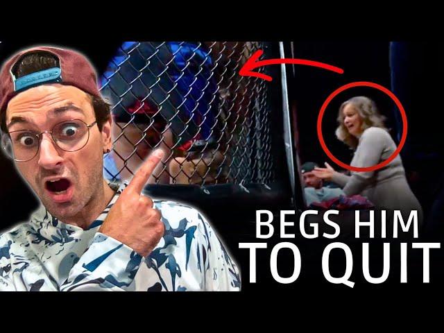 MMA Fighter's WIFE tries to STOP THE FIGHT! | Wife BEGGING husband to TAP | MMA Series 84 | MMA News