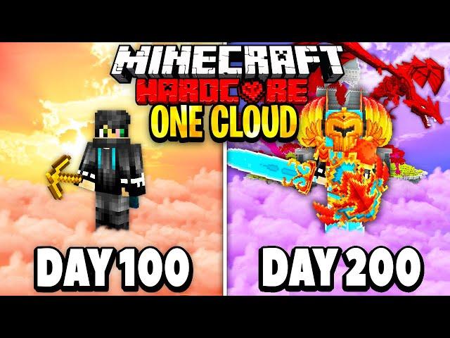 I Survived 200 Days on One Cloud in Minecraft.. Here's What Happened..