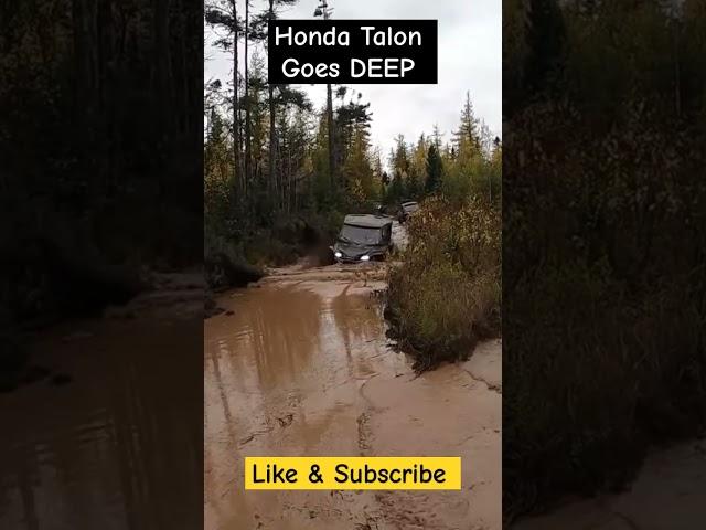Honda Talon goes DEEP Water & mud utv sxs #utv #atv #offroad #water #mud