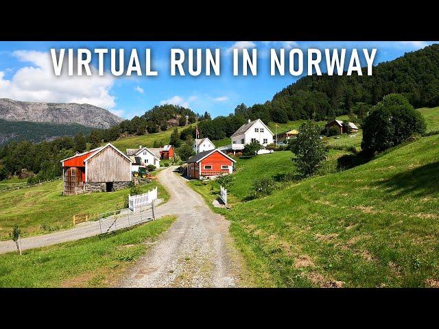 Virtual Running Videos For Treadmill | Virtual Run | Asphalt To Trails Along The Fjord In Norway 4k