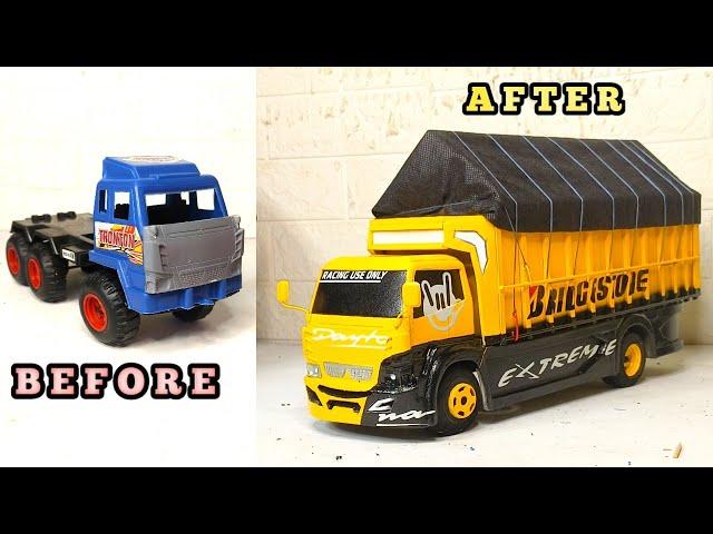 Modif Truk Plastik menjadi Truk Canter ceper