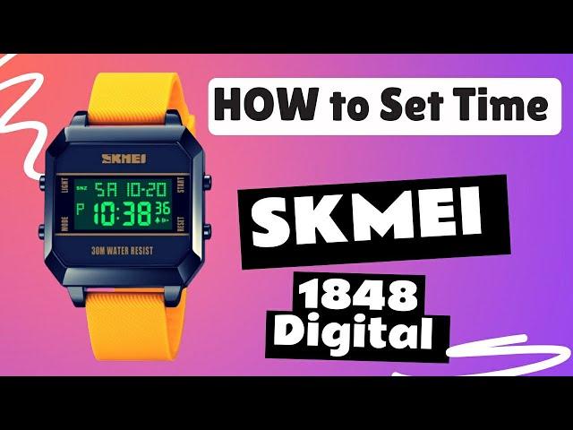 How to Set Time SKMEI 1848 Digital Watch  Full Tutorial #skmei #skmeiwatch