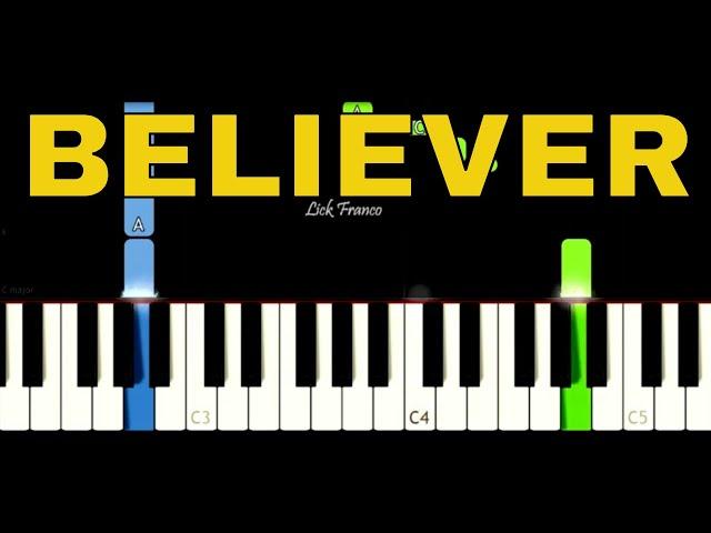 Believer - Imagine dragons - Easy piano tutorial