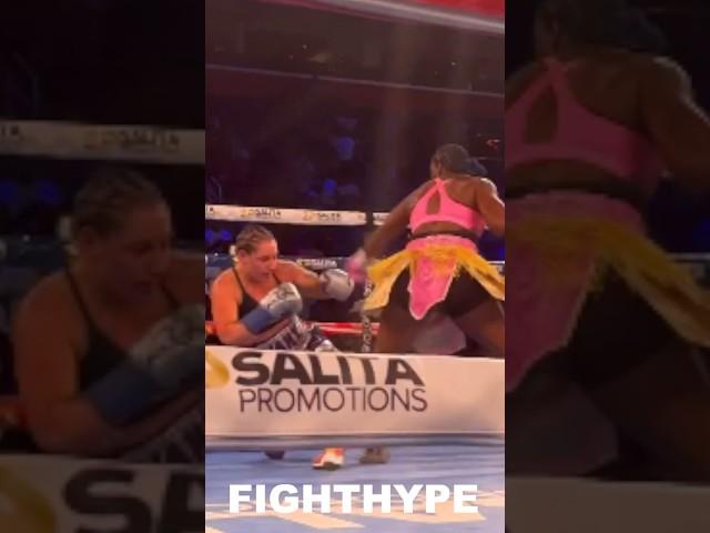 WATCH Claressa Shields KNOCK OUT Vanessa Joanisse to become NEW HEAVYWEIGHT World Champion