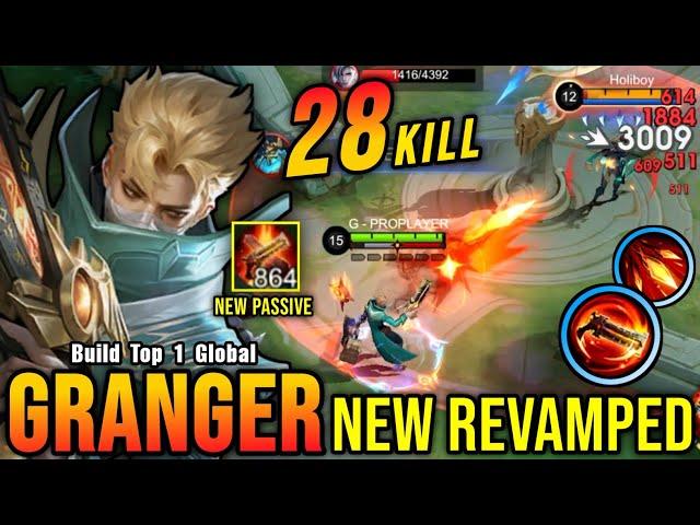 28 Kills + MANIAC!! Granger Revamp?! The Next META!! - Build Top 1 Global Granger ~ MLBB