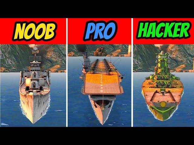 Noob VS Pro VS Hacker - Battle Of Warships