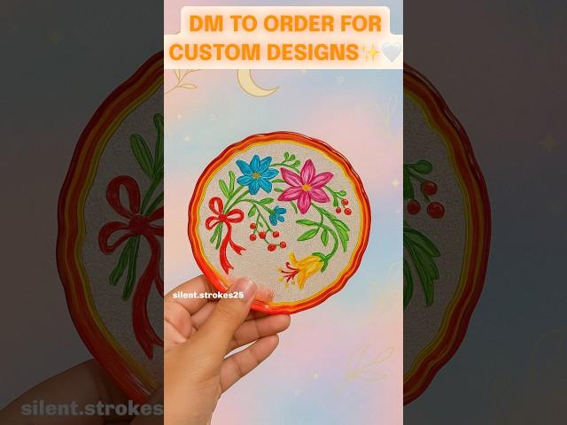 Step by step glass painting on saucer. DM FOR CUSTOM ORDER. ️. #art #glassart