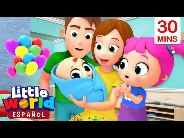 ¡Nació Bebé Juan, Bienvenido Hermanito! | Canciones Infantiles Para Aprender | Little World Español