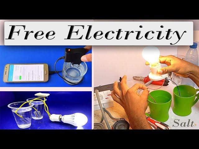 Free Electricity Energy Generator With Salt And Water