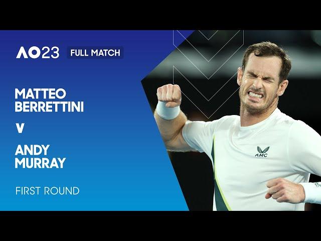 Matteo Berrettini v Andy Murray Full Match | Australian Open 2023 First Round