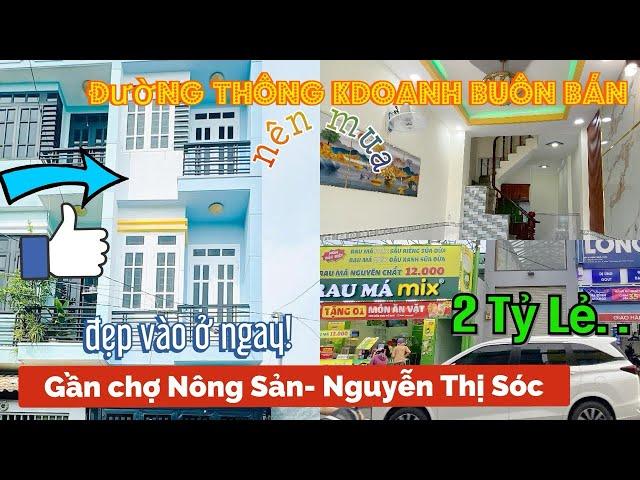 Chỉ 2 tỷ hơn chút nhà bán Hóc Môn mặt tiền thông kdoanh buôn bán ngay chợ Nông Sản Hóc Môn #nhaban