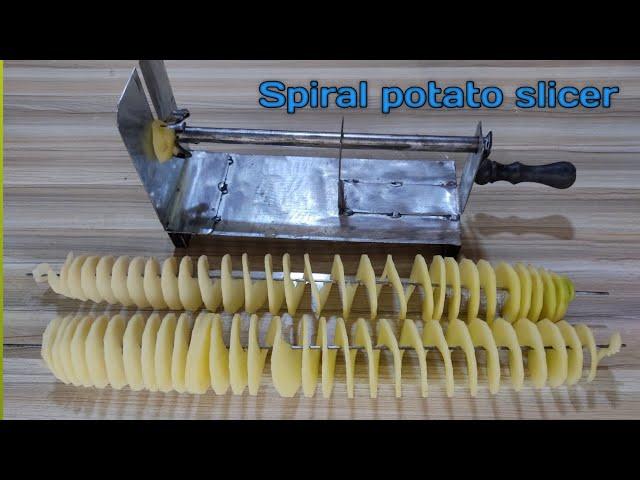 How to make a spiral potato cutter at home || DIY spiral potato slicer ||