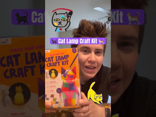 Trying Cat Lamp Craft Kit from Amazon! #cats #crafts #gifts #shorts #amazonfinds #toys #catlover