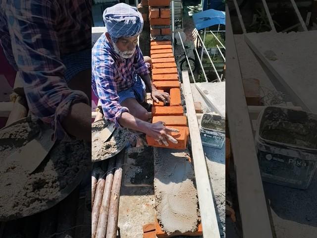 Standard bonding method  bricklaying  #shorts #shortsfeed #construction #bricklaying