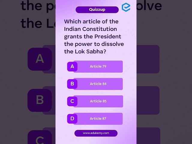 Polity  Quizzup | Day 159 | UPSC Prelims | Edukemy IAS | #currentaffairs #quiztime #quiztest