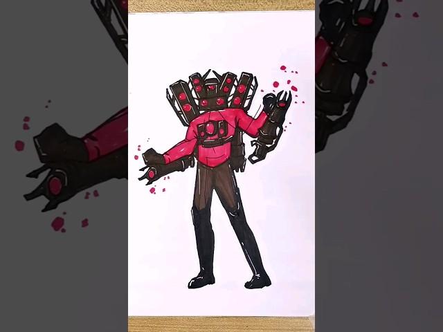 titan speakerman Upgraded from stickman speed drawing #shorts #drawing #skibiditoilet