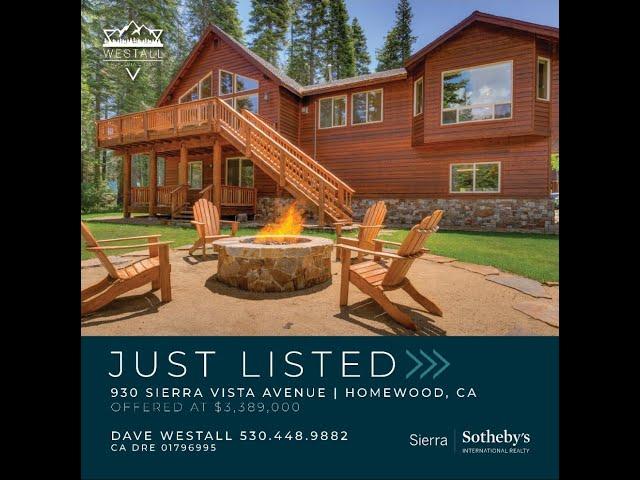 Tahoe Luxury Real Estate - The Blackwood Lodge - 930 Sierra Vista Ave, Homewood, CA 96161