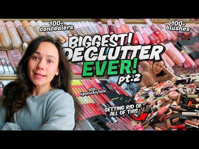 HUGE MAKEUP COLLECTION DECLUTTER! I  Yes..ANOTHER ONE  PART 2 (Charlotte Tilbury & Drugstore)