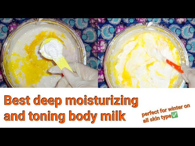 HOW TO MAKE DEEP BODY MOISTURIZING AND TONING MILK. #skincare #winter #moisturizer #soap #howto