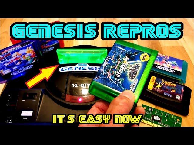 How to make Sega Genesis Repros, Homebrew & Prototypes with Krikzz Flash Carts + LED mod preview