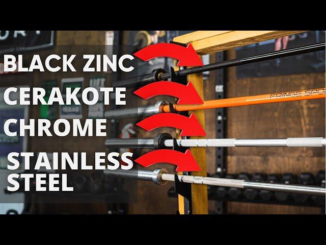 Which Barbell Finish Is BEST? Zinc Vs Chrome Vs Cerakote Vs Stainless Steel Finishes