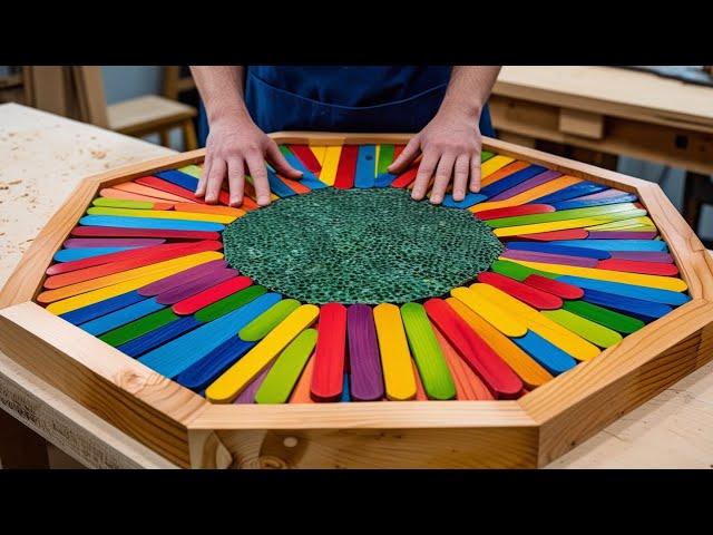 This Colorful Table Is a Must-see! Witness The Young Craftsman's Incredible Talent