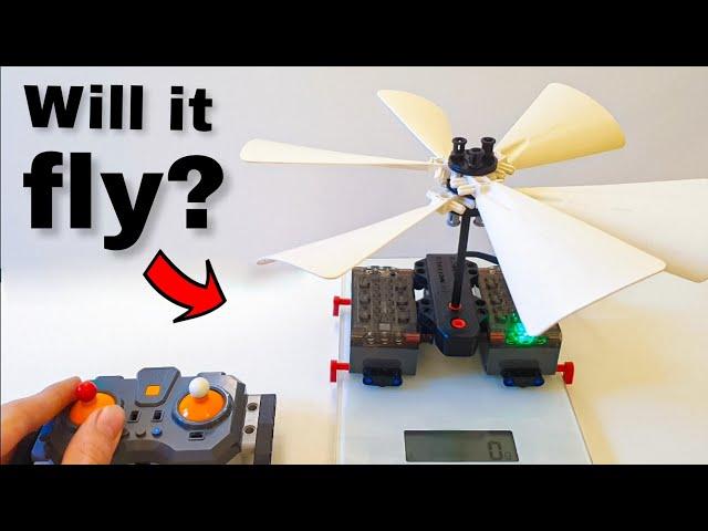 Testing Lego Technic propellers!  Will they fly?