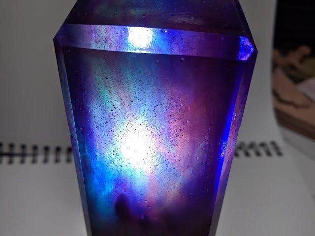 Galaxy Resin and Wood Lamp! My Best yet!?