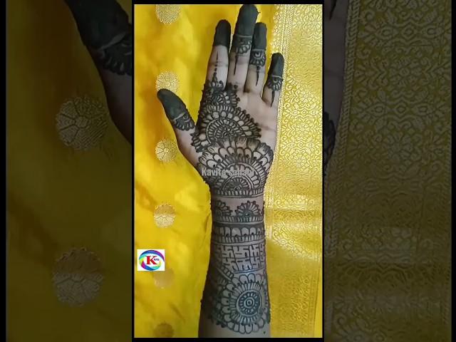 New stylish and beautiful mehndi design #arabic #mehndi #kavita sahani craft creation #shorts video