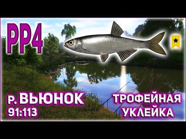 РР4 ВЬЮНОК ТРОФЕЙНАЯ УКЛЕЙКА /  РУССКАЯ РЫБАЛКА 4 РЕКА ВЬЮНОК ТРОФЕЙНАЯ УКЛЕЙКА / RF4 TROPHY BLEAK