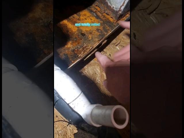 Rotten drain pan! #hvac #hvacproblems #waterproblems