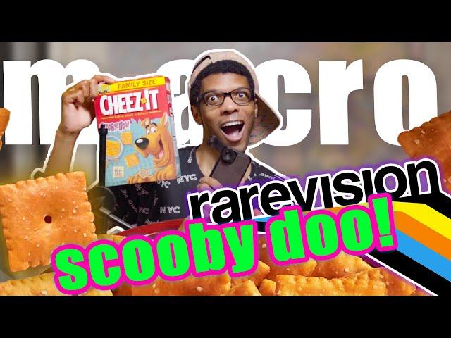 Scooby Doo Cheez-Its Up Close be like… | Rarevision VHS iPhone Camcorder App & Macro Lens Filter