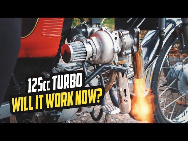 DIY 125cc TURBO motorcycle TEST