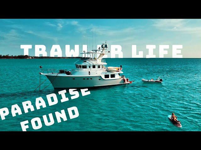 TRAWLER LIFE! PARADISE FOUND! Swimming pigs and CAVE diving! on a Nordhavn 55 #129