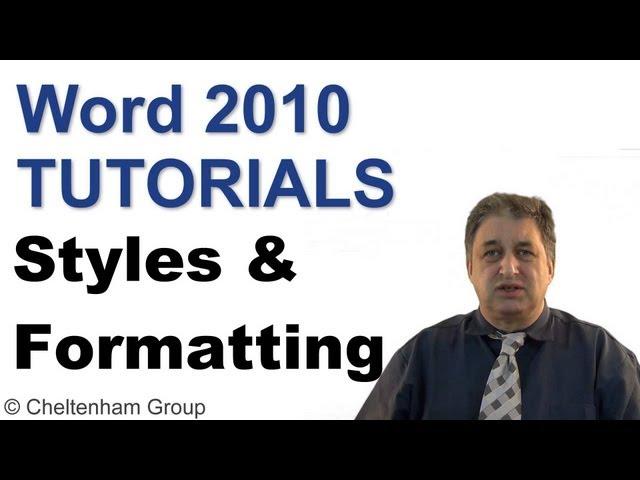 Word 2010 Tutorial | Styles & Formatting | Full Course