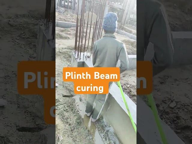 Plinth beam curing #construction #buildingconstruction #goodcivil #perfectinstituteforcivilengineers