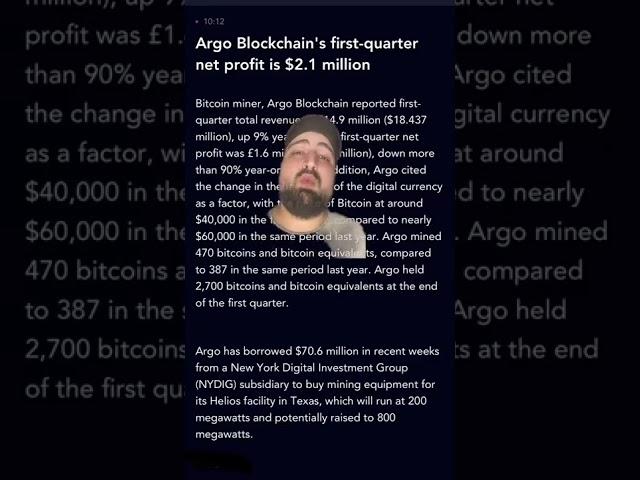 Argo Blockchain profit#cryptomiles #cryptocurrency #Crypto #CryptocurrencyNews