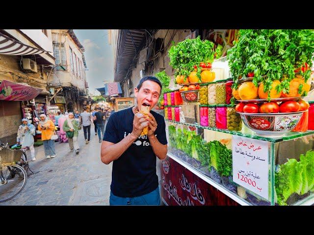 First Time in Syria!!  14-Hour SYRIAN STREET FOOD Tour in Damascus!!