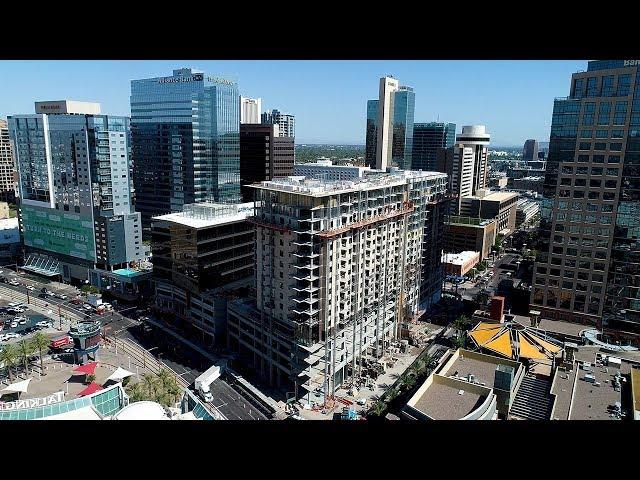 CONSTRUCTION DOWNTOWN PHOENIX DRONE VIDEO FROST FILMWORK